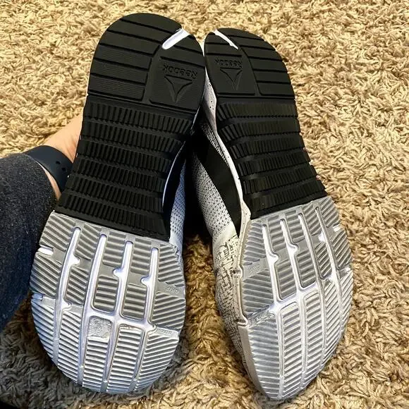 Reebok Womens 9.5 Crossfit Shoes Black White 9 1/2 Gym Workout Training Lifting - Picture 6 of 8